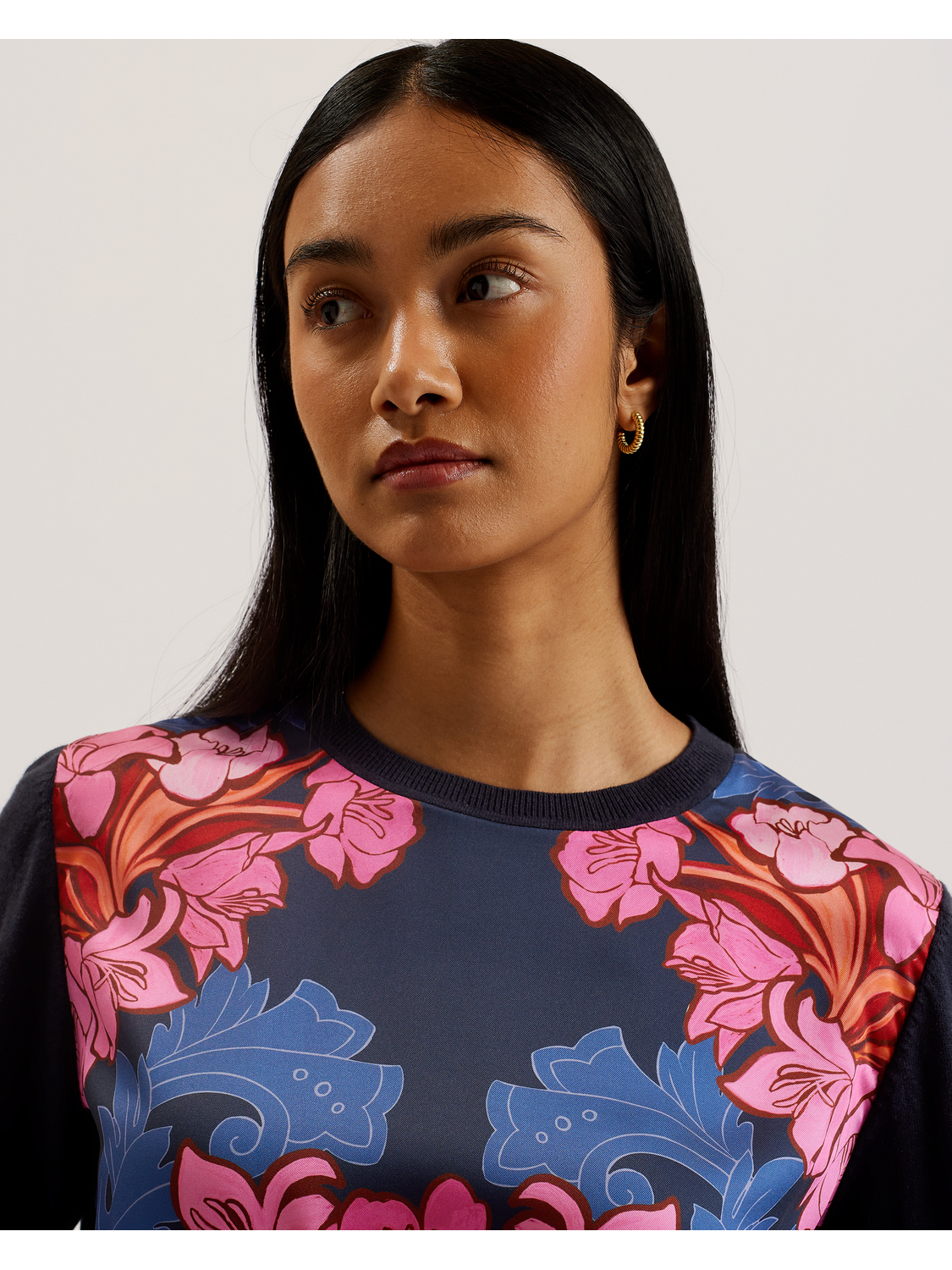 Ted Baker Teanha - Woven Front Printed Jumper