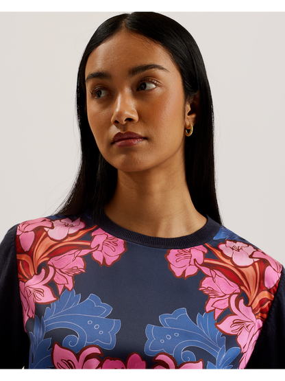 Ted Baker Teanha - Woven Front Printed Jumper