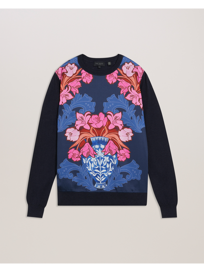 Ted Baker Teanha - Woven Front Printed Jumper