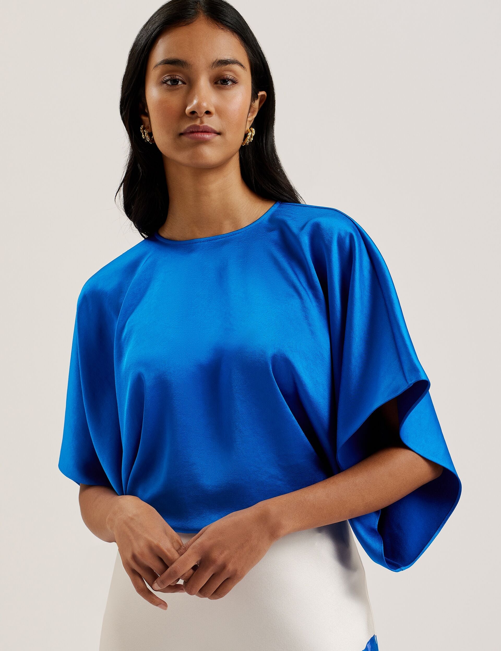 Ted Baker CHERIKA - Batwing Short Sleeve Satin Blouse