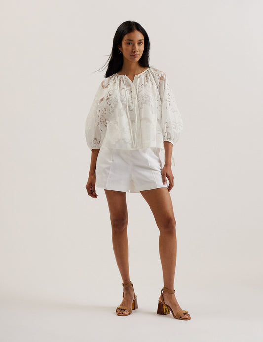 Ted Baker BACINA - Lace 3/4 Balloon Sleeve Blouse