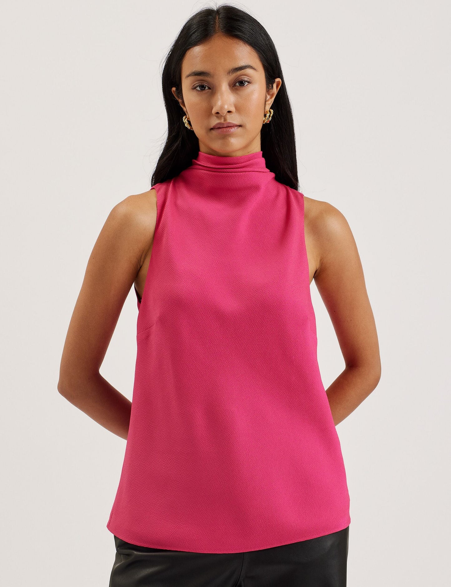 Ted Baker ANINI - Textured High Neck Sleeveless Top