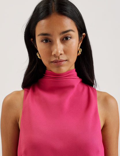 Ted Baker ANINI - Textured High Neck Sleeveless Top