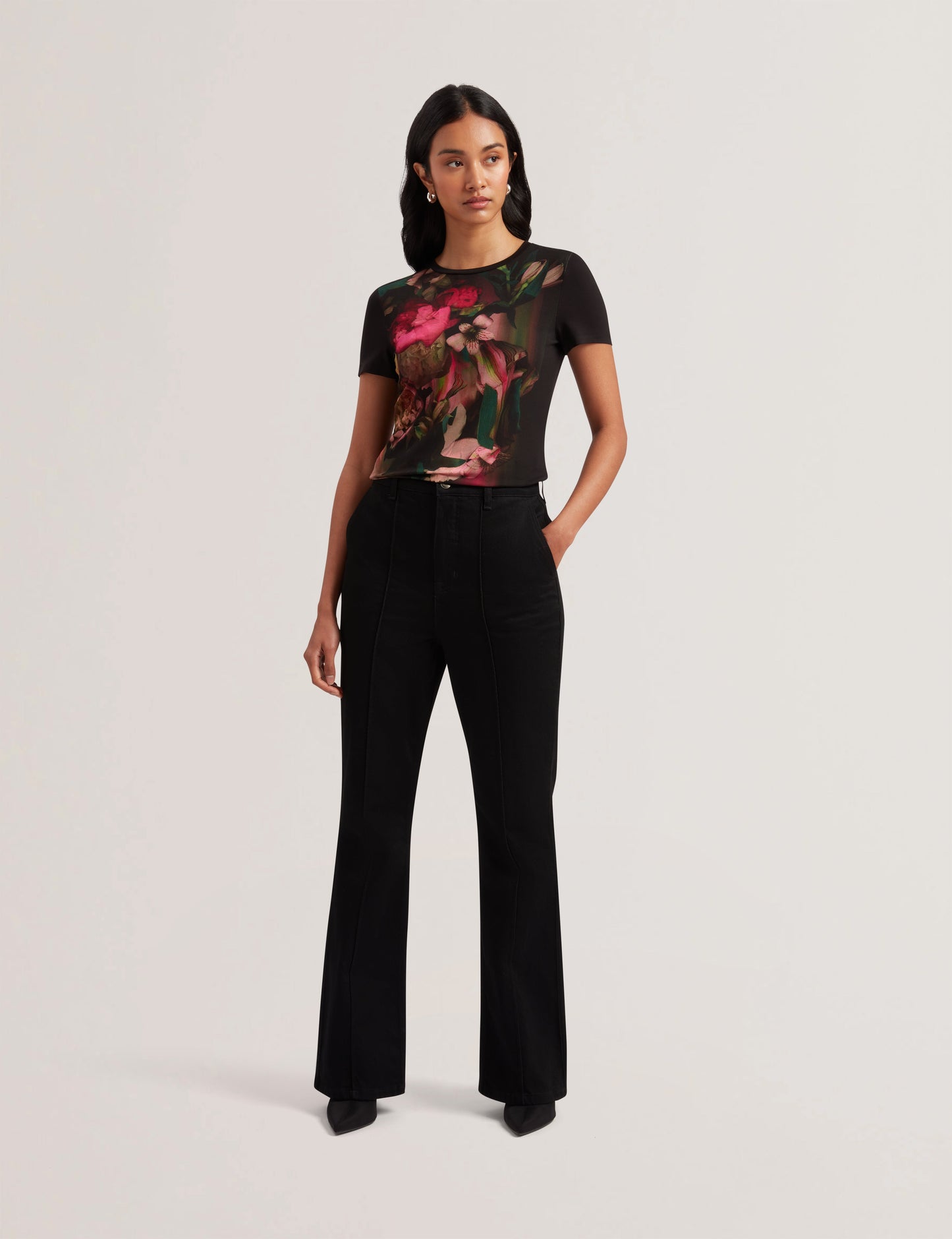 Ted Baker SUNNYY - Blurred Floral Print Slim Fit T-Shirt