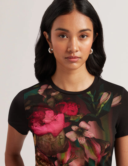 Ted Baker SUNNYY - Blurred Floral Print Slim Fit T-Shirt