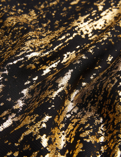 Ted Baker KARENHA - Foil Printed Slash Neck Mesh Top