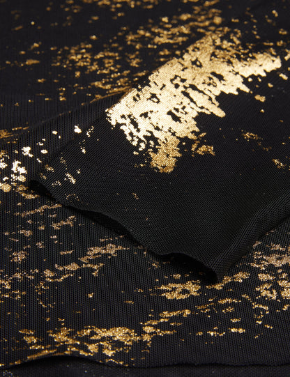 Ted Baker KARENHA - Foil Printed Slash Neck Mesh Top