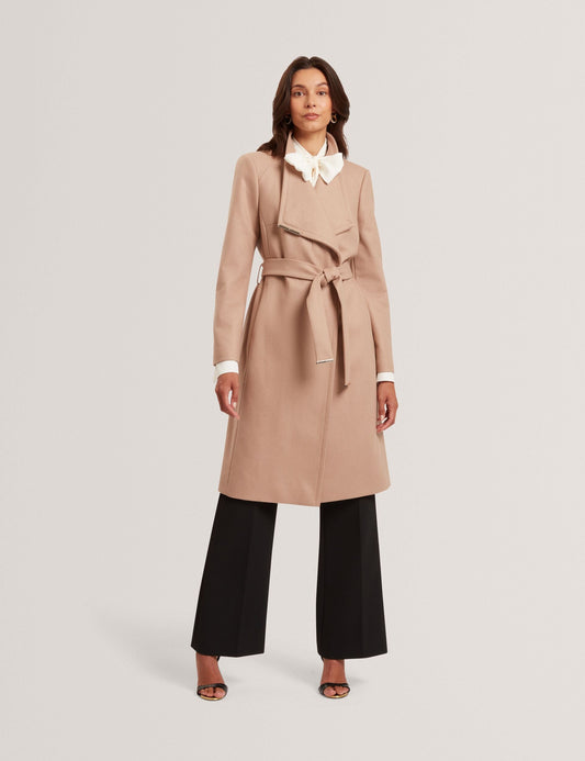 Ted Baker ROSE Mid Length Belted Wool Wrap Coat