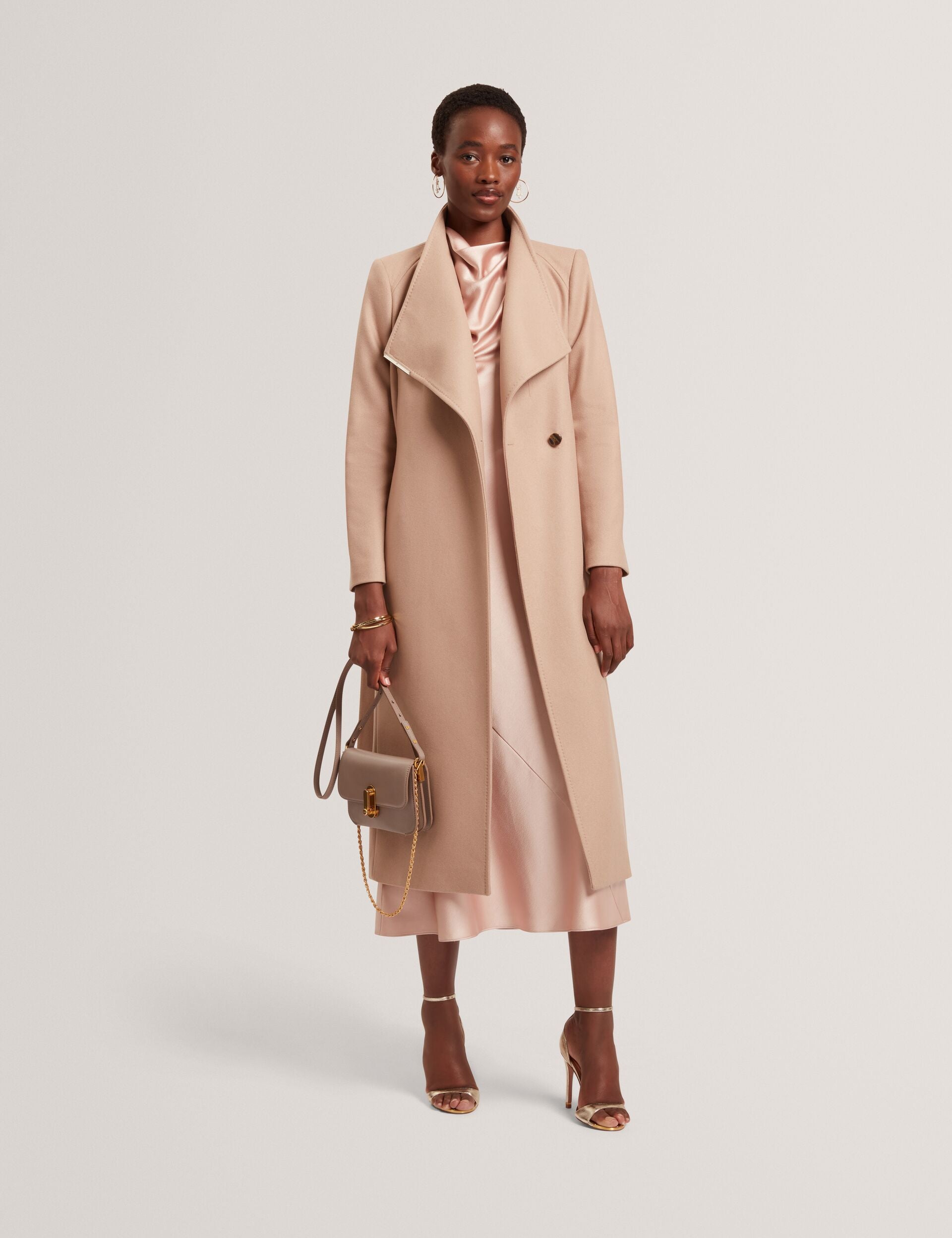 Ted Baker ROSELL Longline Belted Wool Wrap Coat