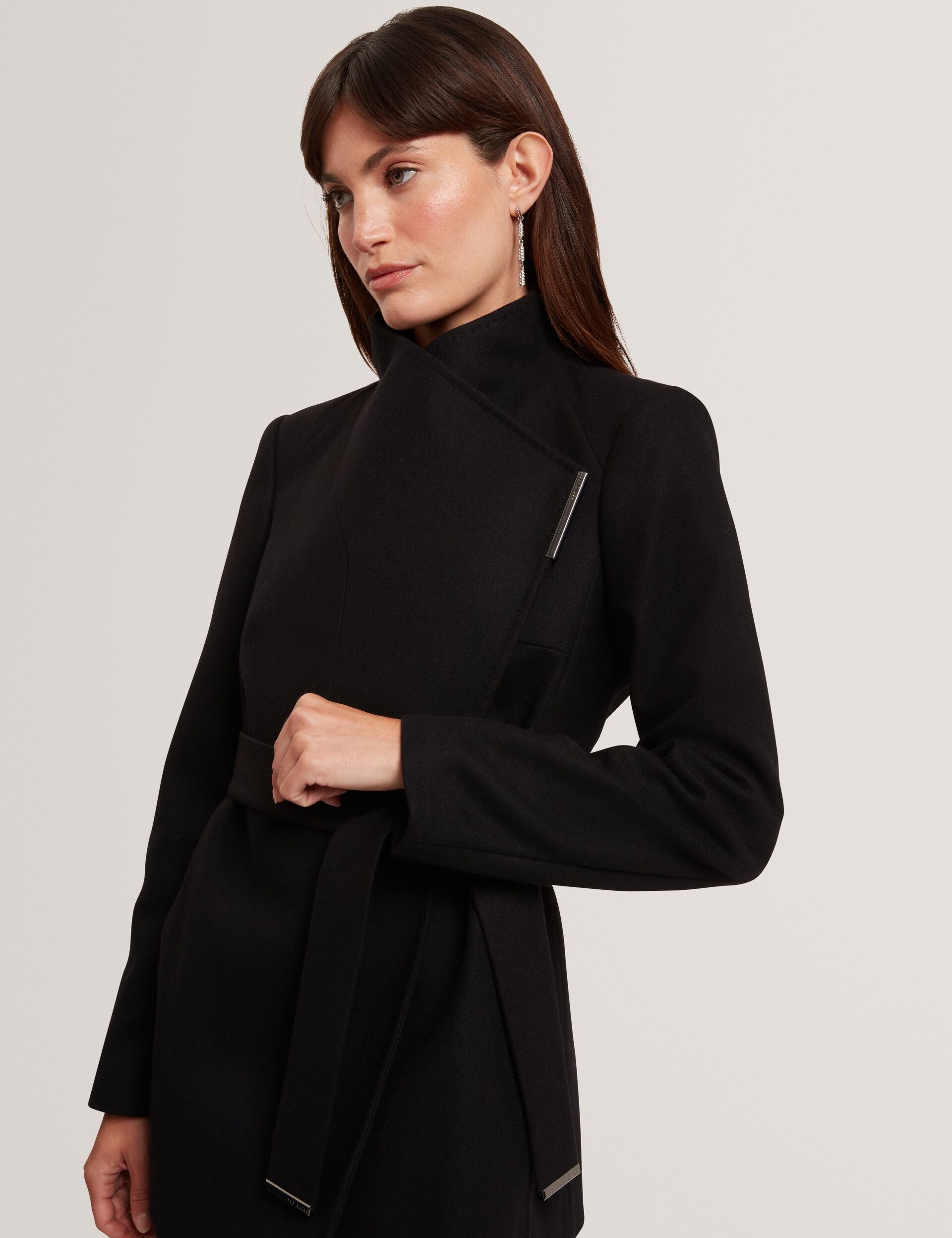 Ted Baker ROSESS Short Belted Wool Wrap Coat