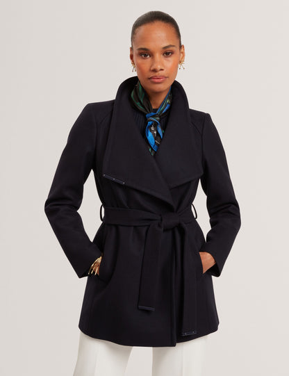 Ted Baker ROSESS Short Belted Wool Wrap Coat