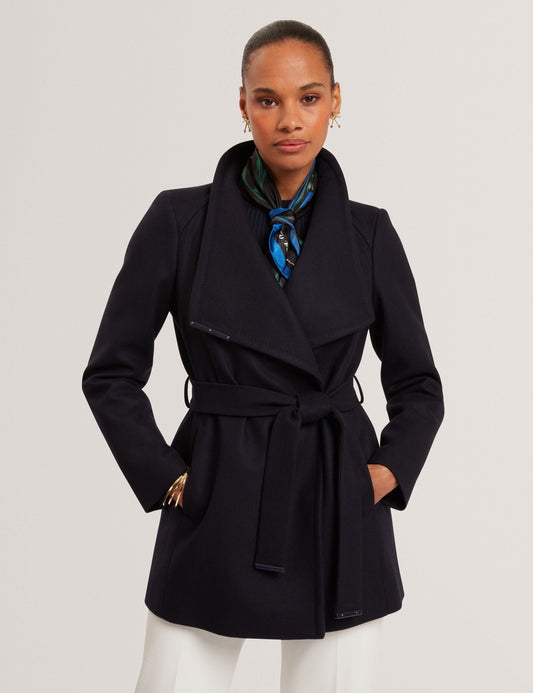 Ted Baker ROSESS Short Belted Wool Wrap Coat