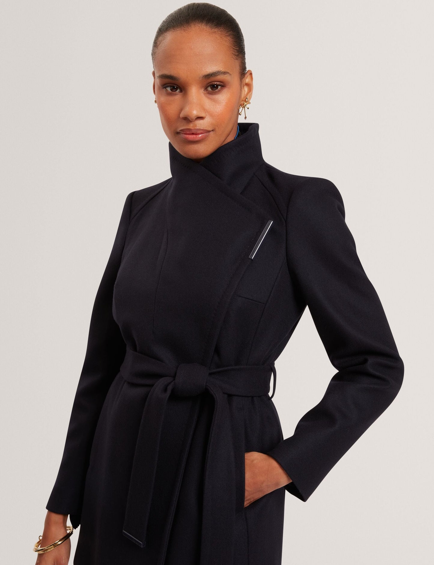 Ted Baker ROSESS Short Belted Wool Wrap Coat