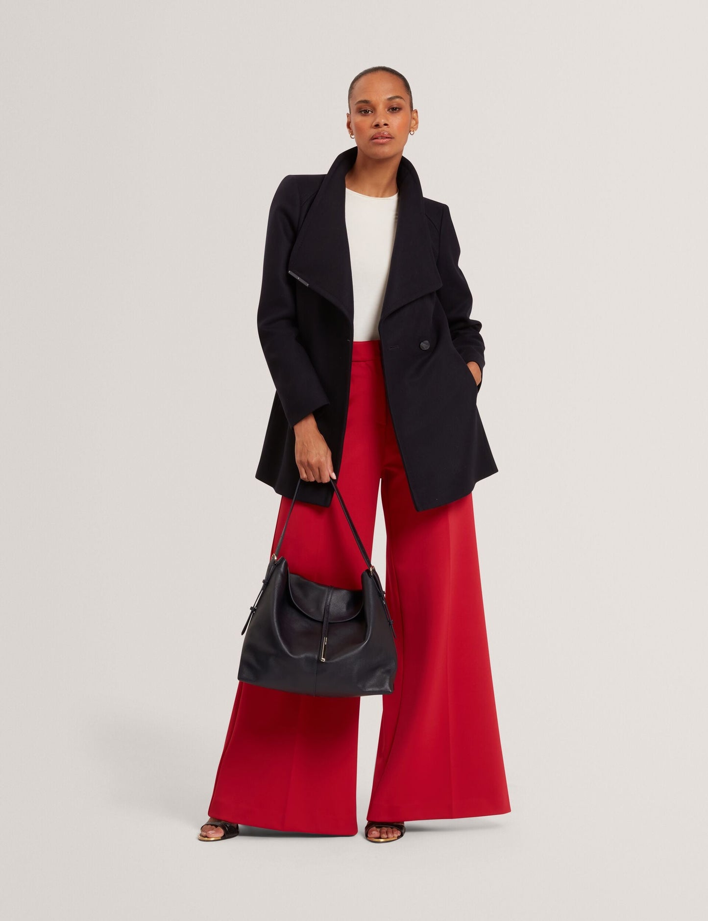 Ted Baker ROSESS Short Belted Wool Wrap Coat