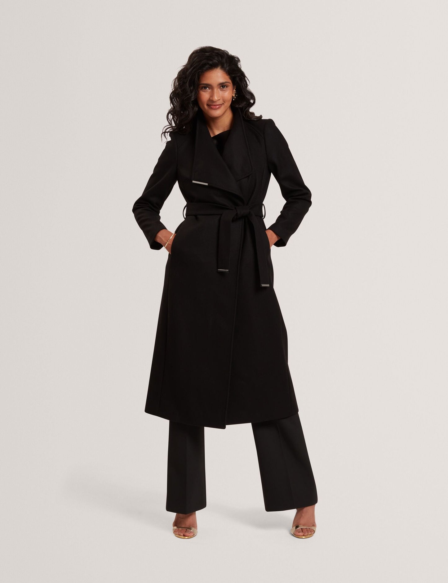 Ted Baker ROSELL Longline Belted Wool Wrap Coat