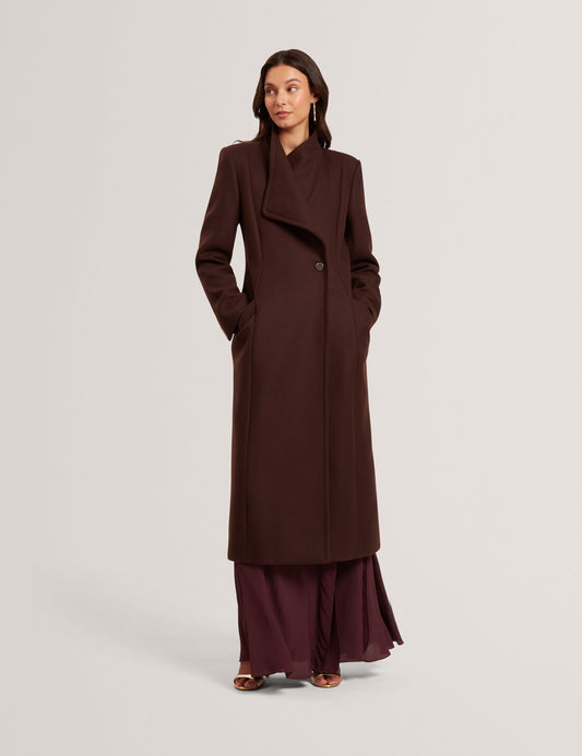 Ted Baker MINDEE Wool Rich Hourglass Longline Wrap Coat