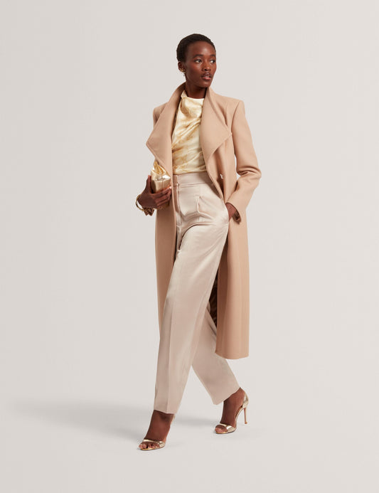 Ted Baker MINDEE Wool Rich Hourglass Longline Wrap Coat