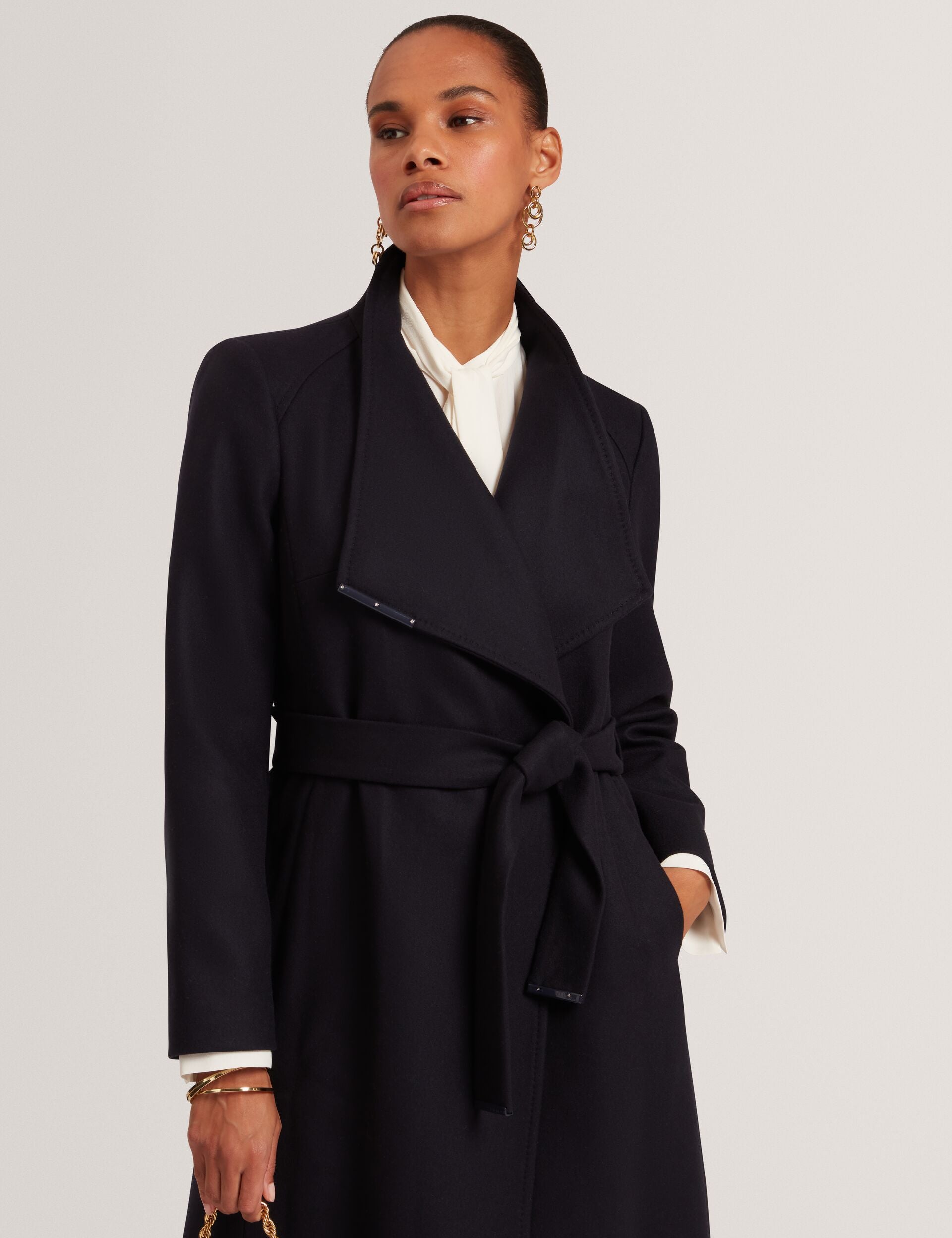 Ted Baker ROSELL Longline Belted Wool Wrap Coat