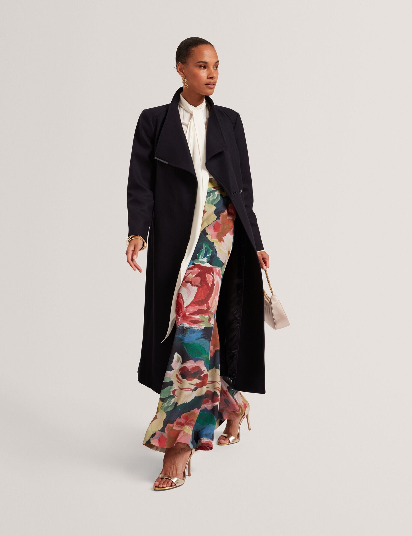 Ted Baker ROSELL Longline Belted Wool Wrap Coat