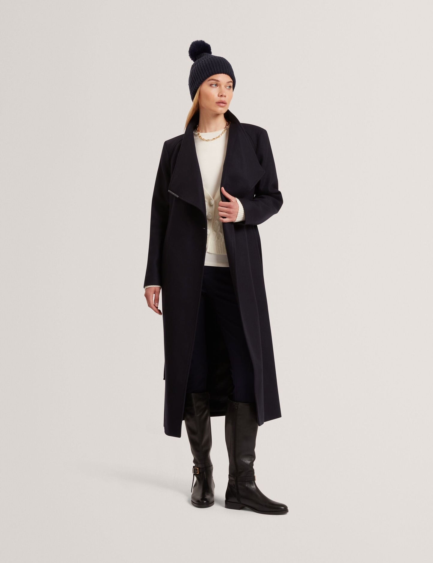 Ted Baker ROSELL Longline Belted Wool Wrap Coat