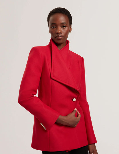 Ted Baker EVIGNA Wool Rich Hourglass Short Wrap Coat