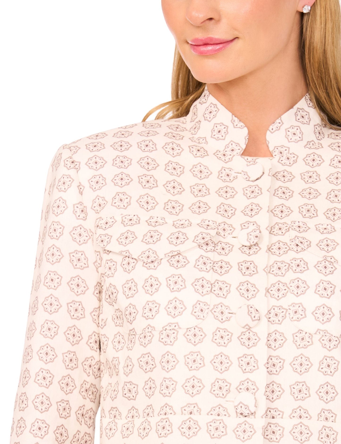 Ted Baker CROPPED STRUCTURED POCKET DETAIL JACKET - New Ivory