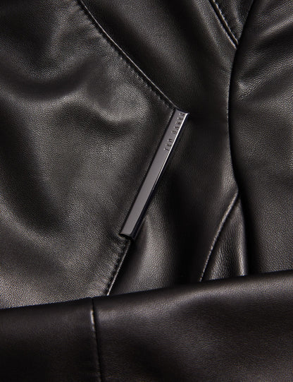 Ted Baker RIYOZE - Wrap Front Cropped Leather Jacket
