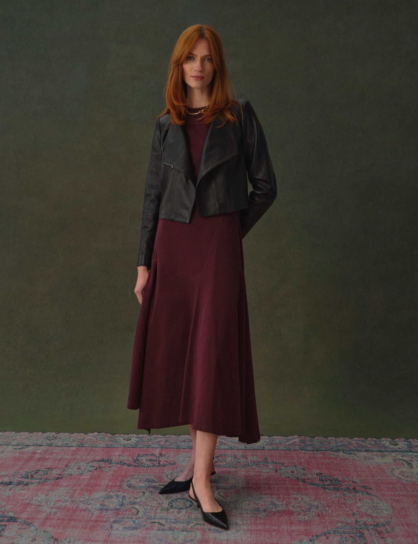 Ted Baker RIYOZE - Wrap Front Cropped Leather Jacket