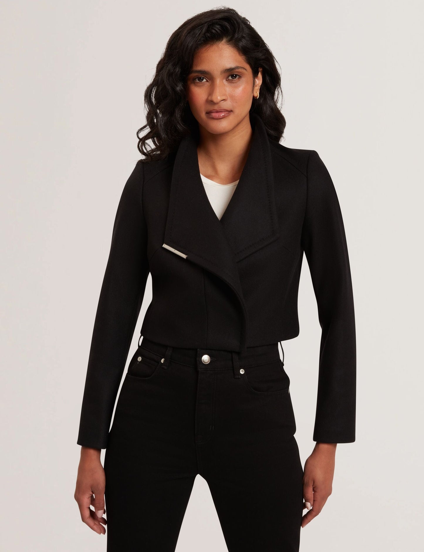 Ted Baker ROSECEE Tailored Cropped Wool Wrap Jacket