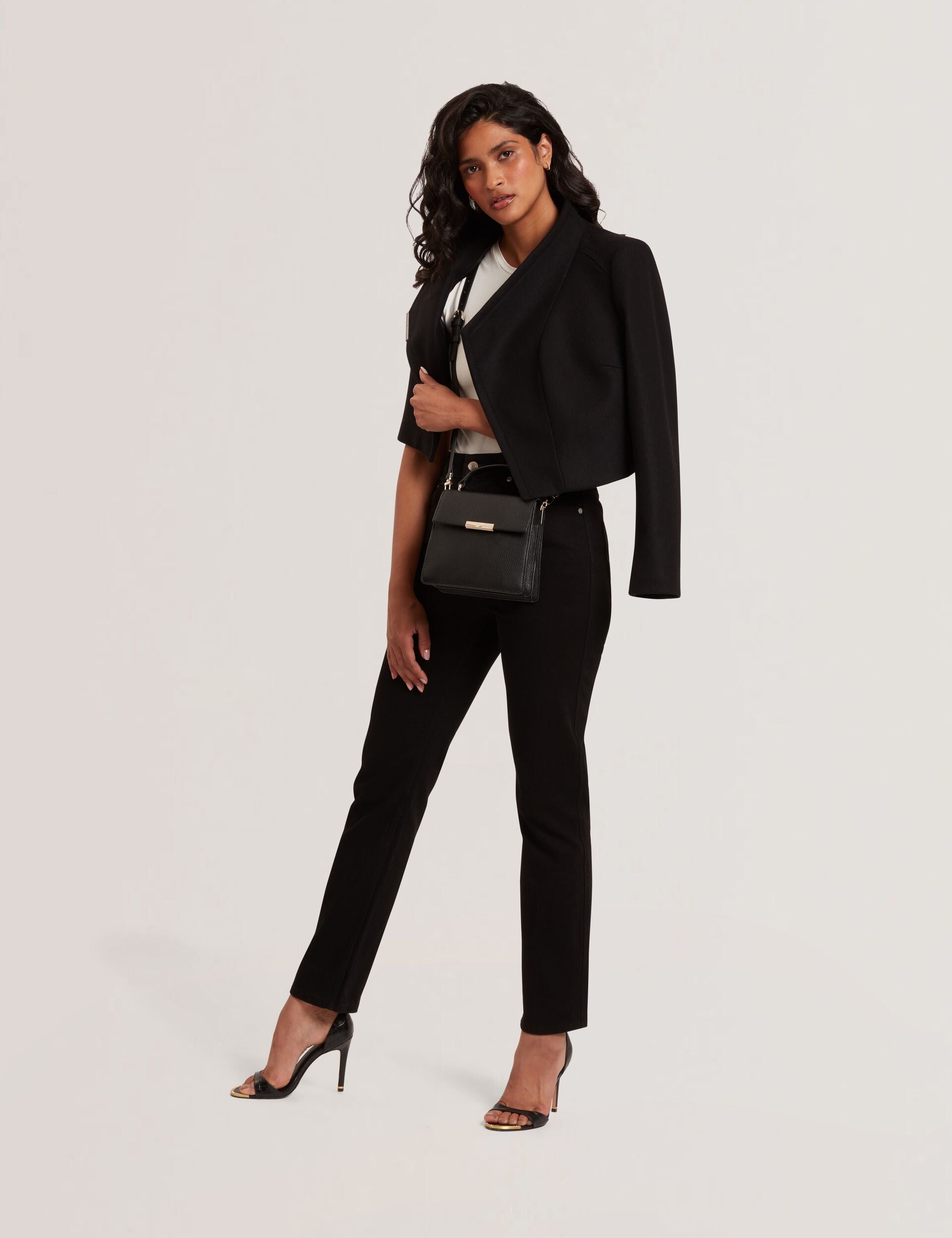 Ted Baker ROSECEE Tailored Cropped Wool Wrap Jacket