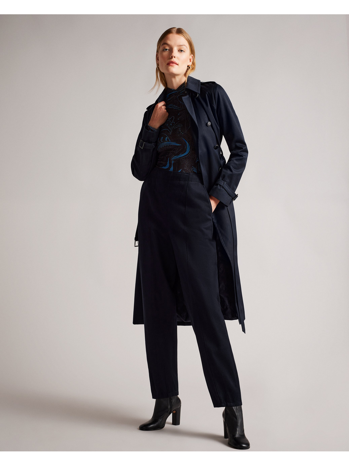 Ted Baker ROBBII - Lightweight Showerproof Belted Trench Coat