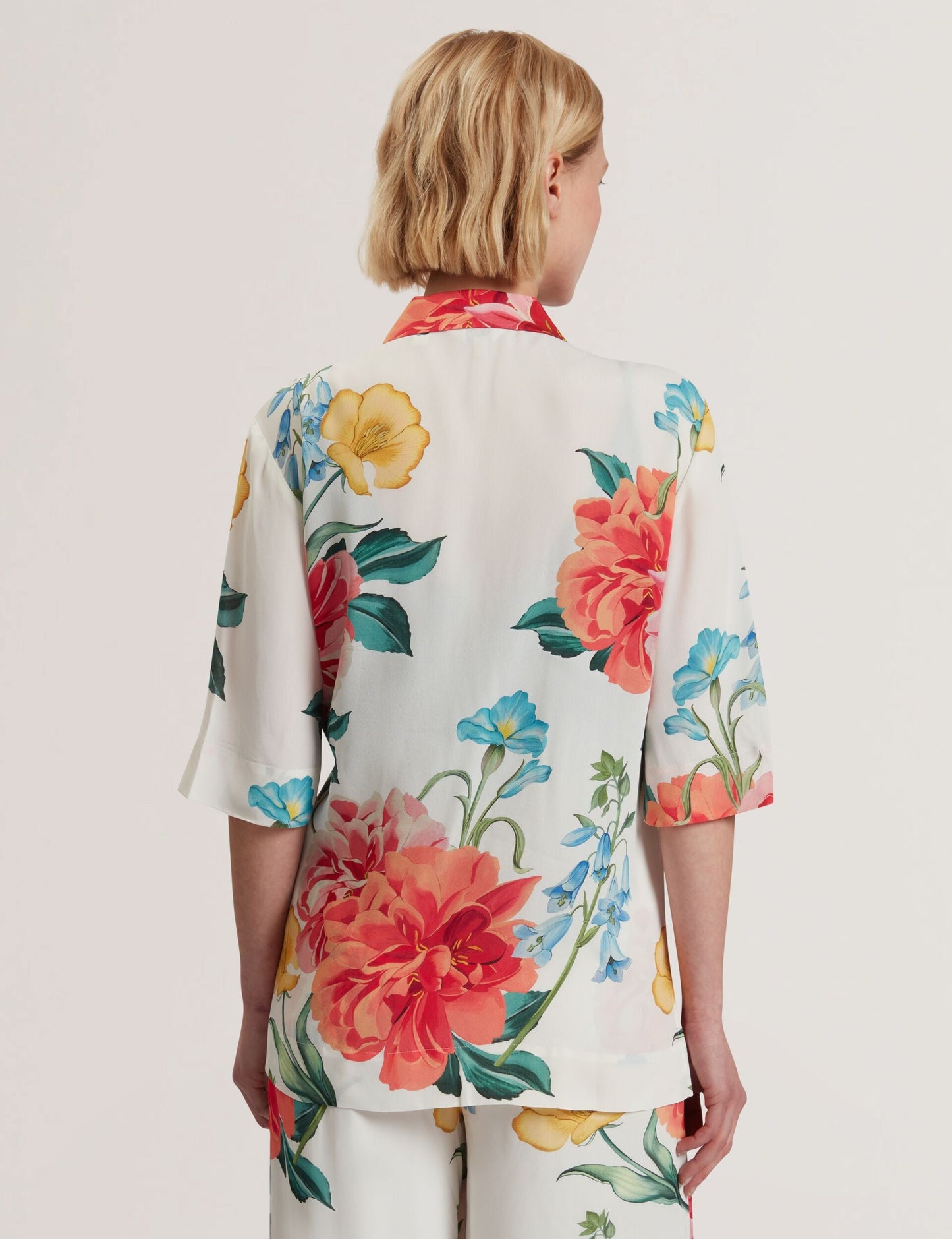 Ted Baker NYMPHA - Floral Short Sleeve Oversized Blazer