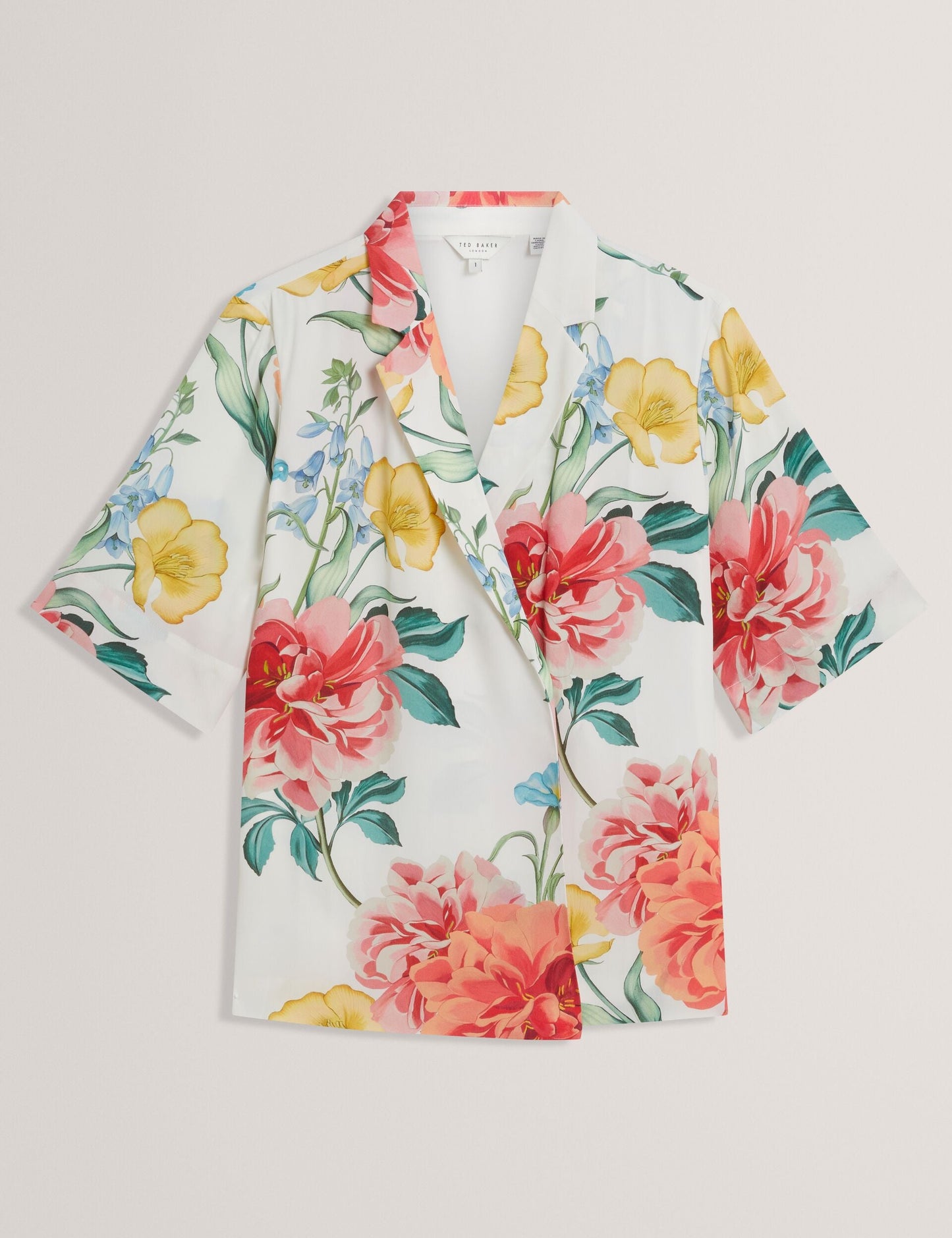 Ted Baker NYMPHA - Floral Short Sleeve Oversized Blazer