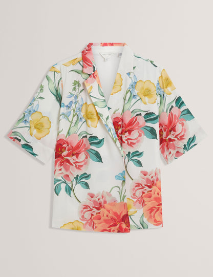 Ted Baker NYMPHA - Floral Short Sleeve Oversized Blazer