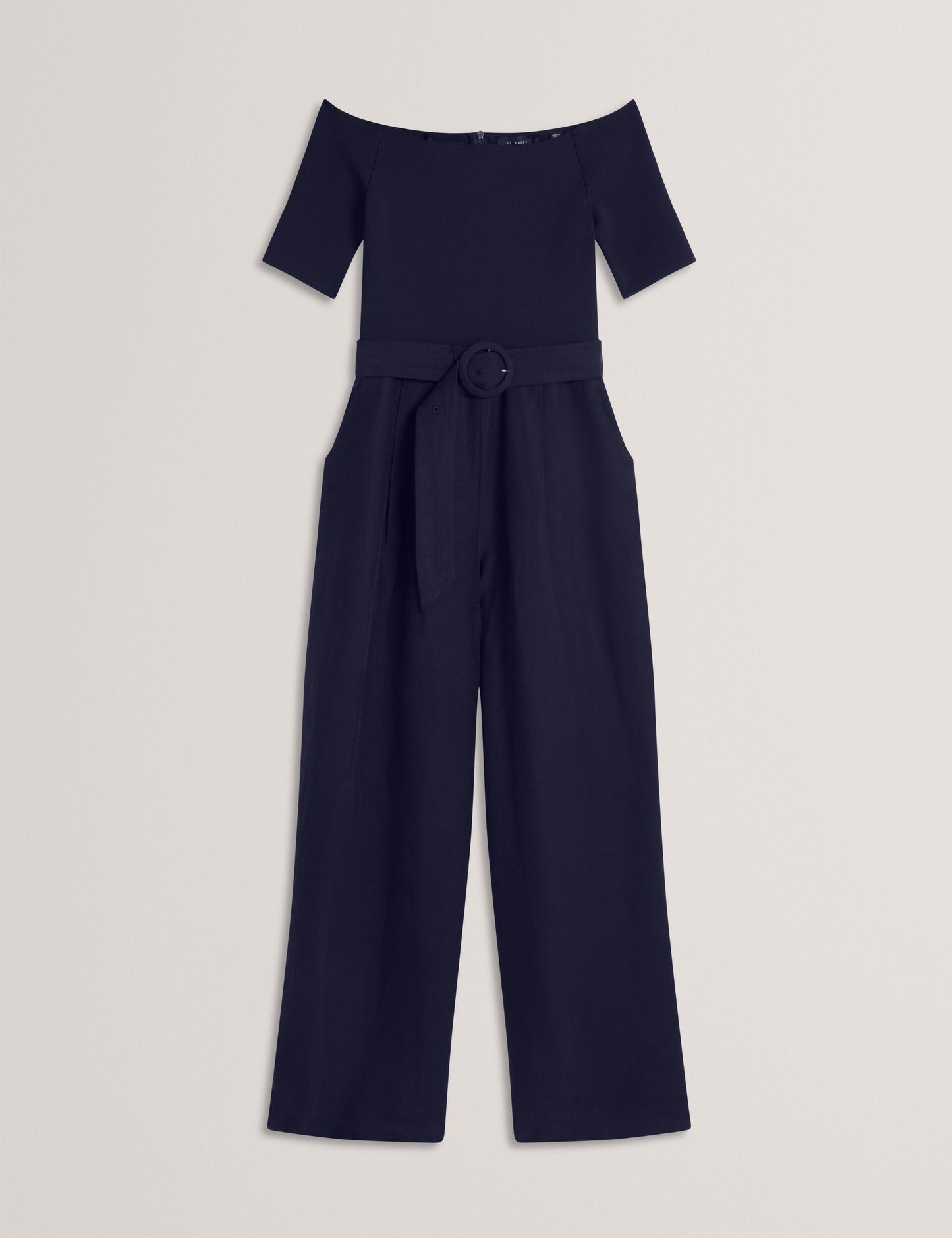 Ted Baker ANGELIY - Bardot Knit Top Wide Leg Belted Jumpsuit