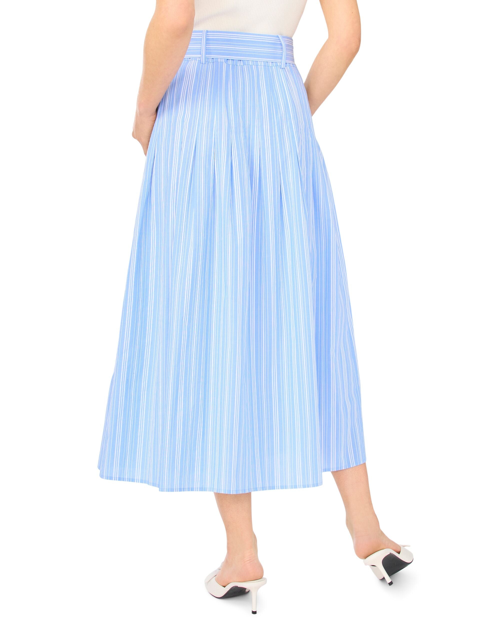 Ted Baker CARRIE Striped Cotton Belted Midi Skirt