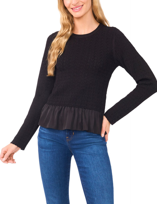 Ted Baker IRENE - Long Sleeve Crew Neck with Pointelle Cable