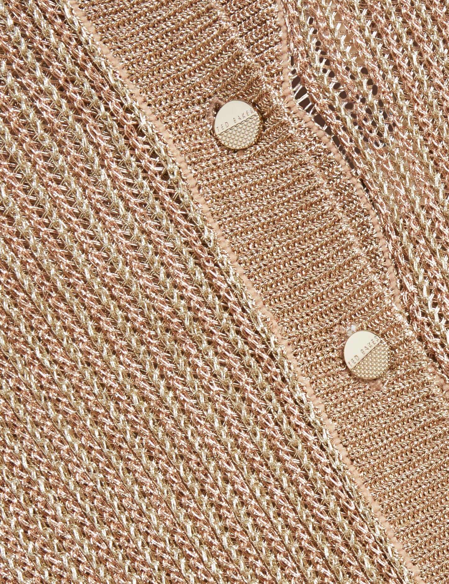 Ted Baker MANYA - Metallic Knit Cropped Cardigan
