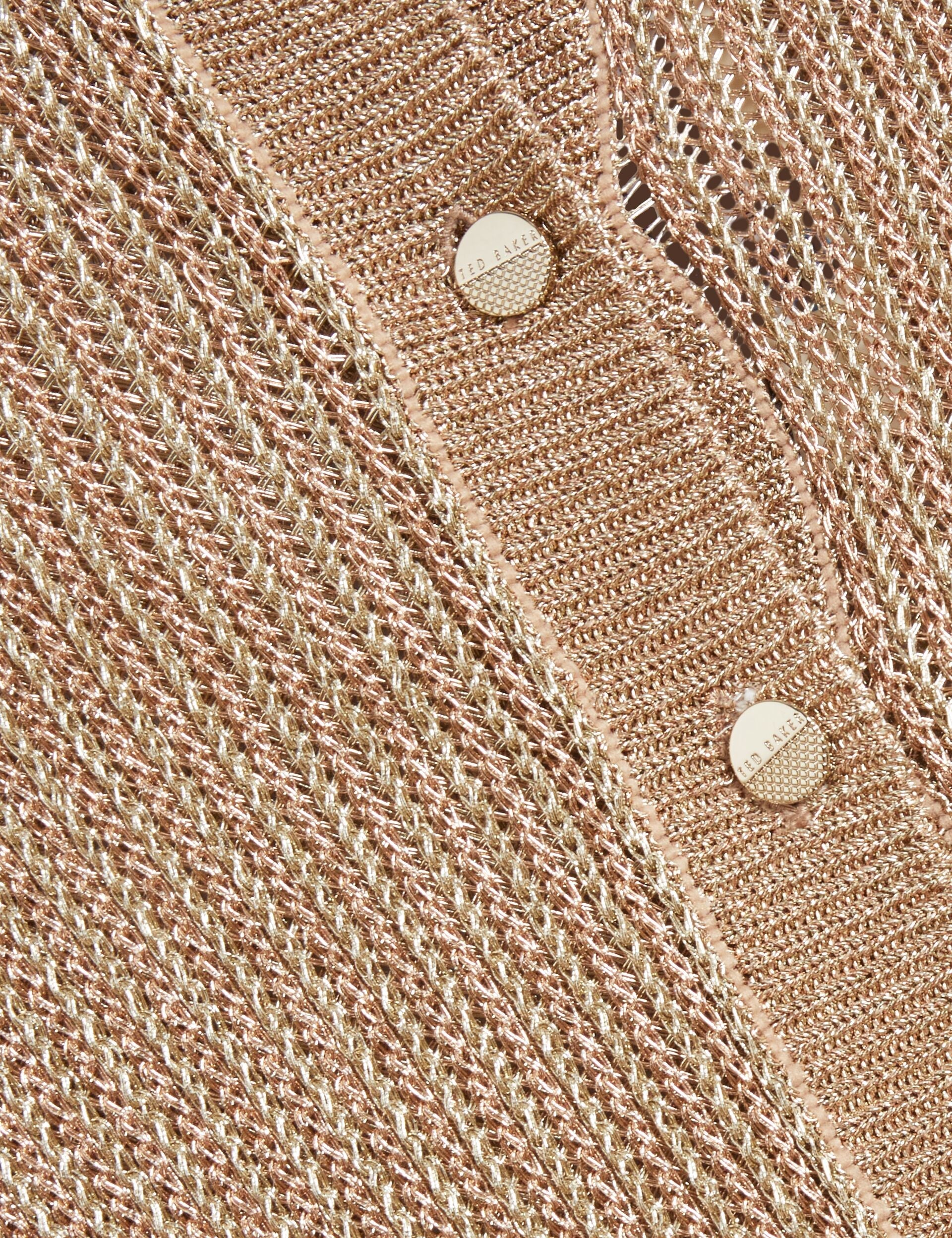Ted Baker MANYA - Metallic Knit Cropped Cardigan