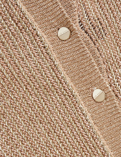 Ted Baker MANYA - Metallic Knit Cropped Cardigan