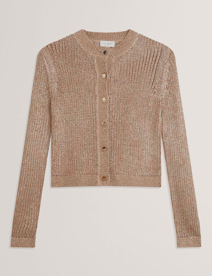Ted Baker MANYA - Metallic Knit Cropped Cardigan