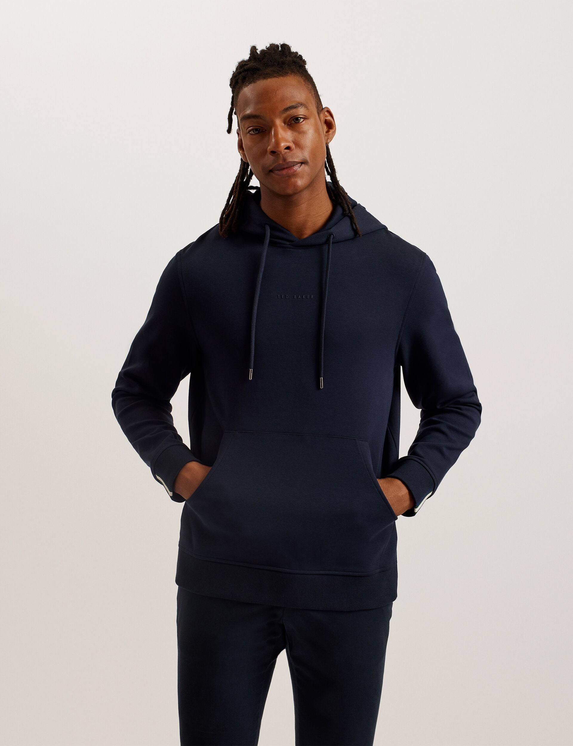Ted Baker DROTOW - Logo Detail Cotton Blend Hoodie