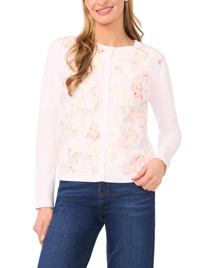 Ted Baker CASSIA Floral Overlay Crew Neck Cardigan