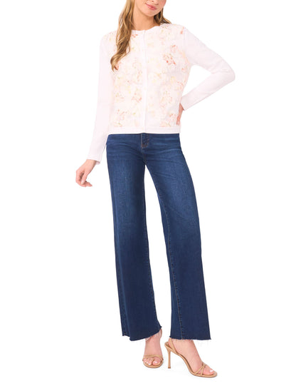 Ted Baker CASSIA Floral Overlay Crew Neck Cardigan