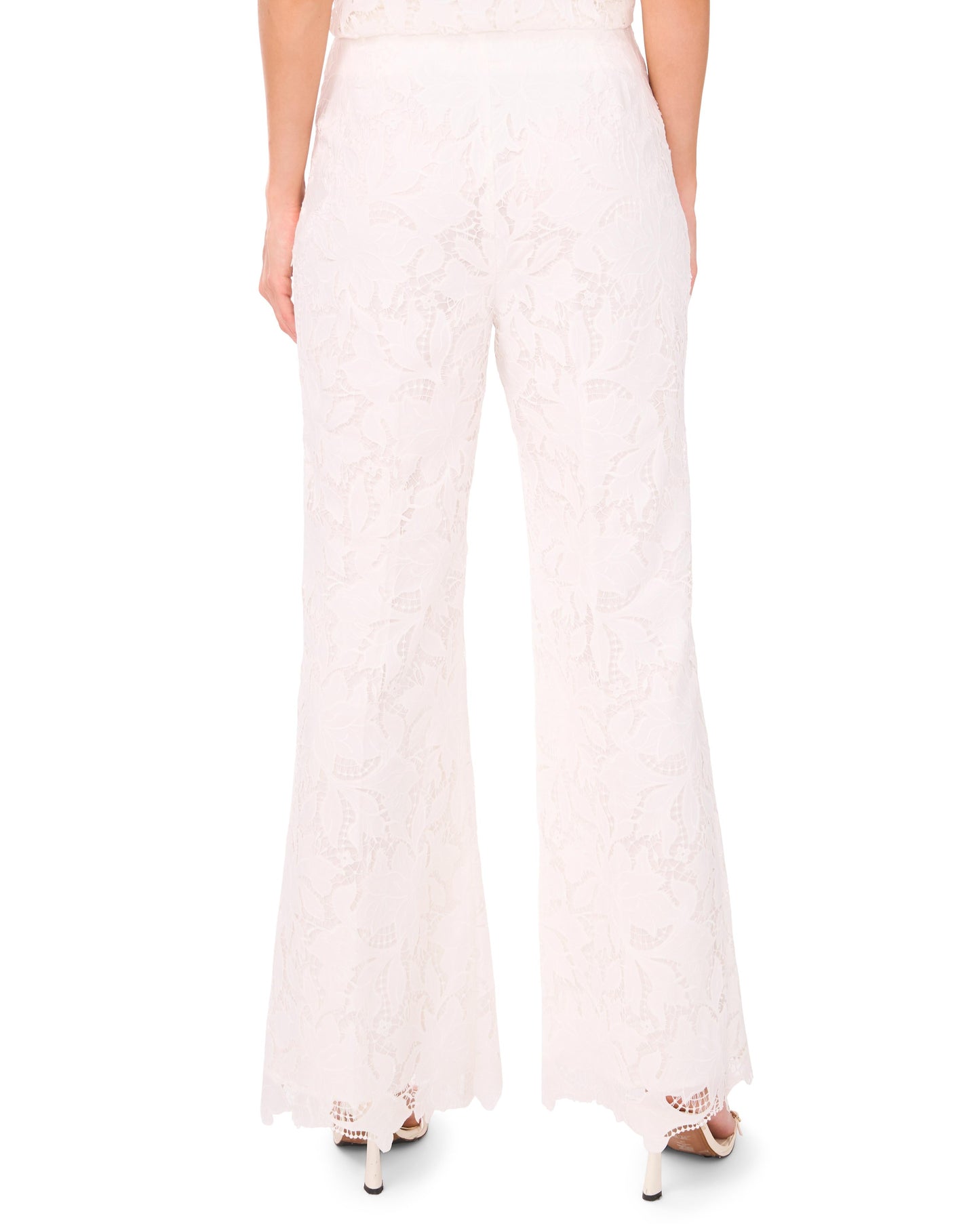 Ted Baker LACE FRONT PLEAT SUITING PANT - White