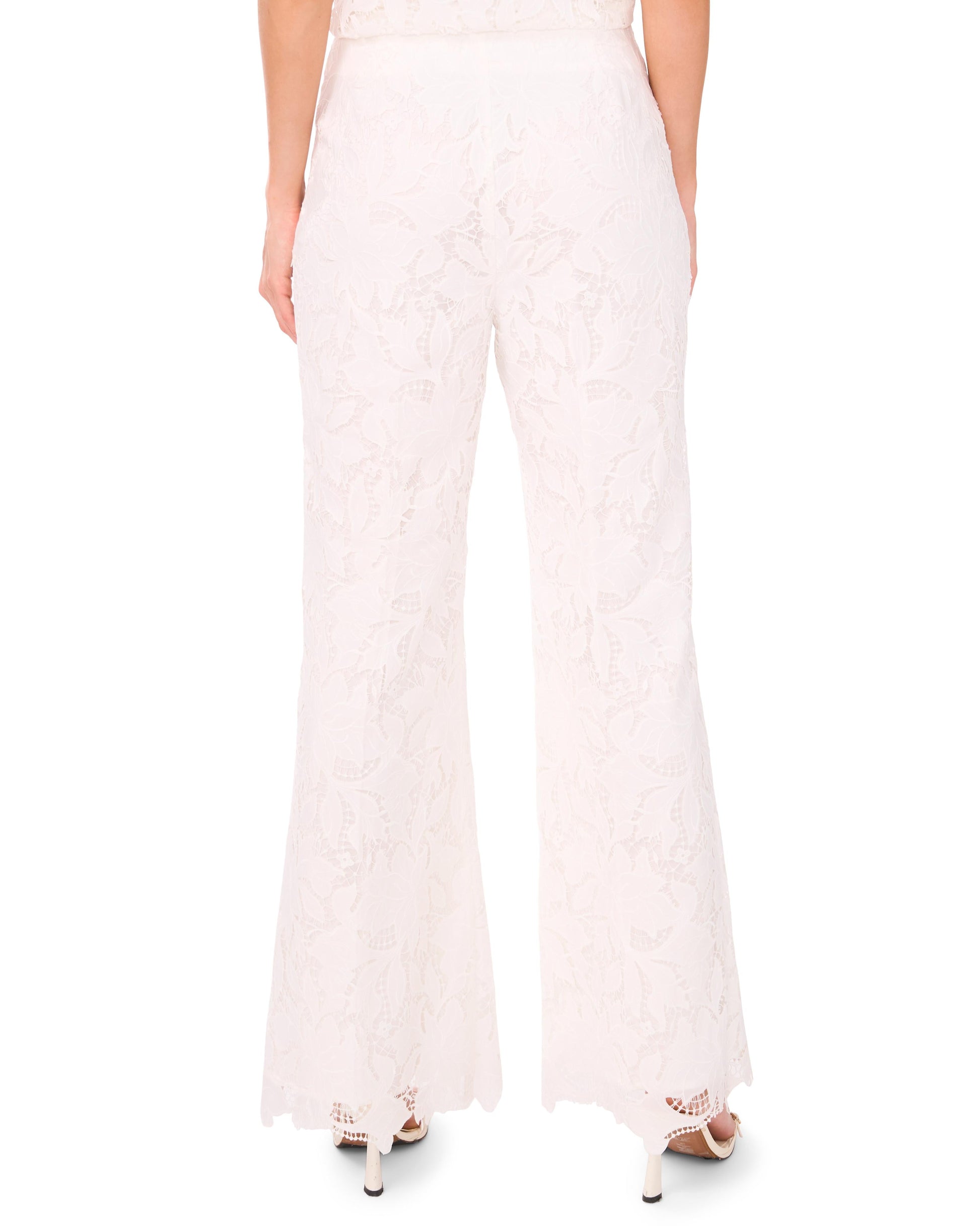 Ted Baker LACE FRONT PLEAT SUITING PANT - White