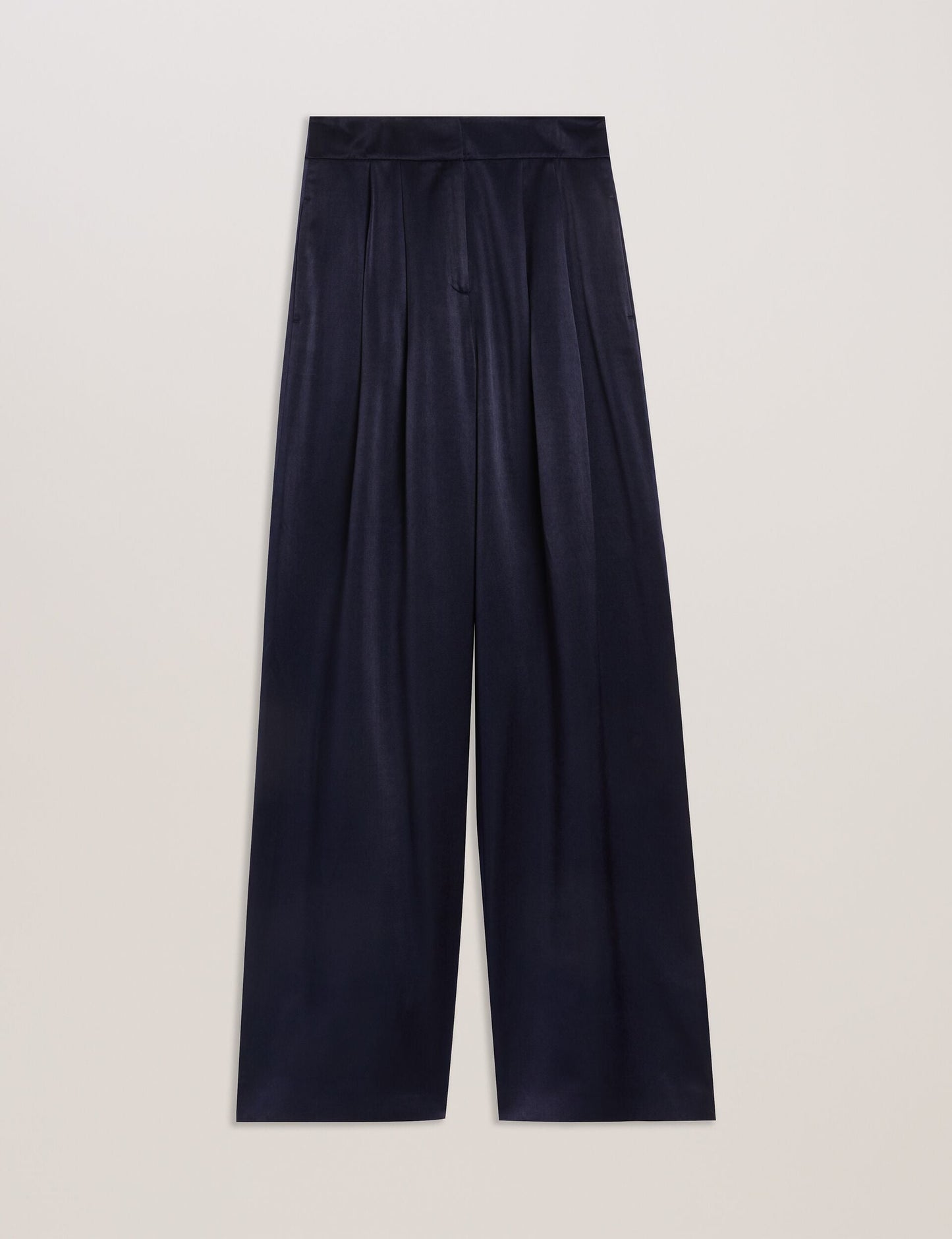 Ted Baker TEERUT - Satin Tailored Wide Flood Length Trousers