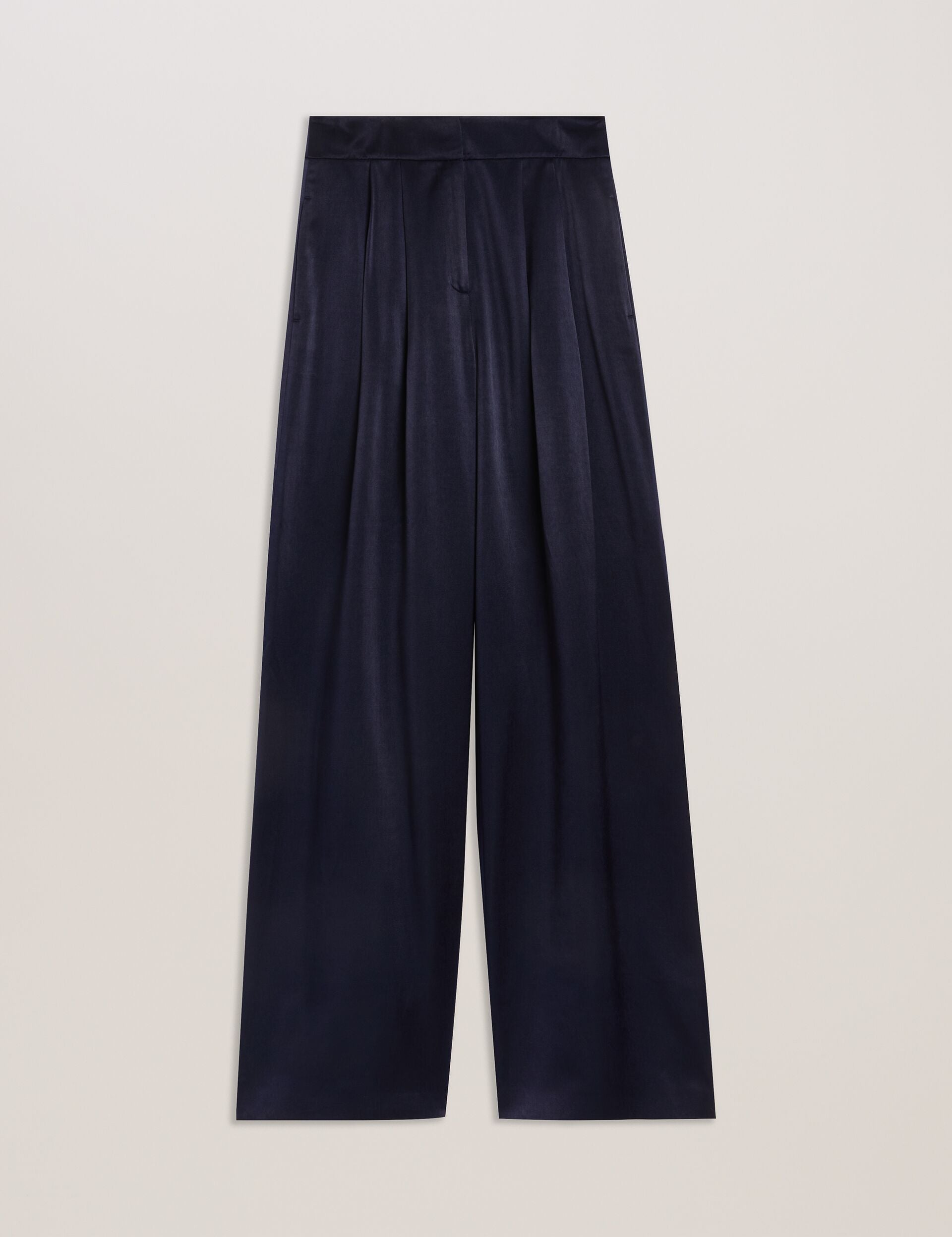 Ted Baker TEERUT - Satin Tailored Wide Flood Length Trousers