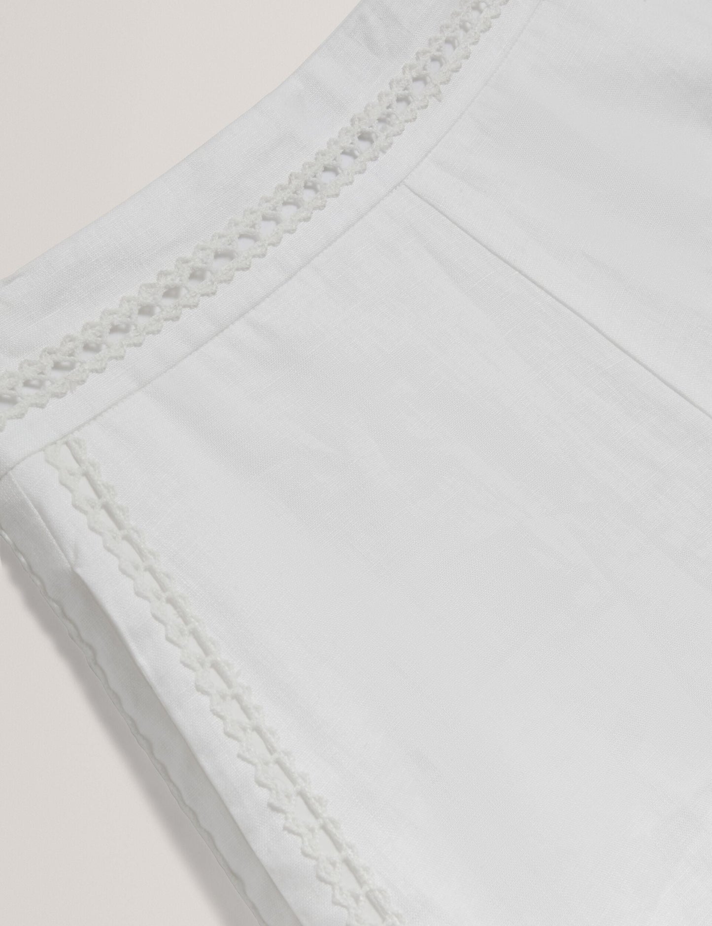 Ted Baker BUCCIA - Crochet Trim High Waisted Linen Shorts
