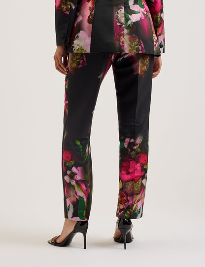 Ted Baker OKUNIT - Tapered Leg Floral Print Tailored Trousers